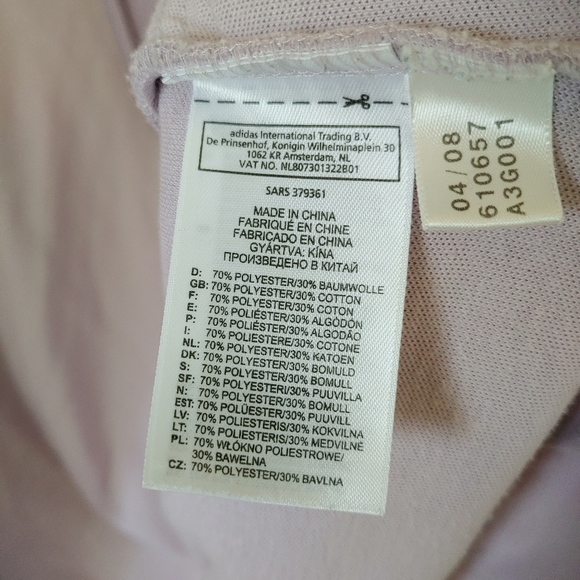 Adidas Ruffle Lilac Track Jacket Full Zip Size Small - Picture 12 of 12